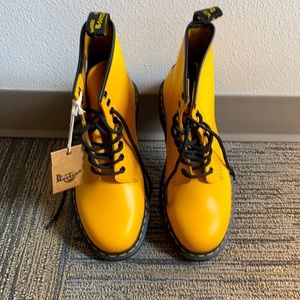 Brand new unworn doc Martins in rich yellow